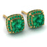 Hidden Halo Princess Emerald Earrings - Georgia No. 19