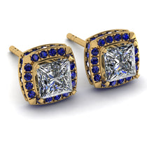 Hidden Halo Princess Diamond Earrings - Georgia No. 61 image 1