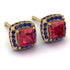 Hidden Halo Princess Ruby Earrings - Georgia No. 70 image 1