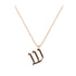 Shin - Hebrew Alef-Bet letter diamond Necklace - Shin letter