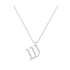Shin - Hebrew Alef-Bet letter diamond Necklace - Shin letter