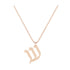 Shin - Hebrew Alef-Bet letter diamond Necklace - Shin letter