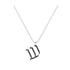 Shin - Hebrew Alef-Bet letter diamond Necklace - Shin letter