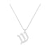 Shin - Hebrew Alef-Bet letter diamond Necklace - Shin letter