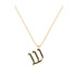 Shin - Hebrew Alef-Bet letter diamond Necklace - Shin letter