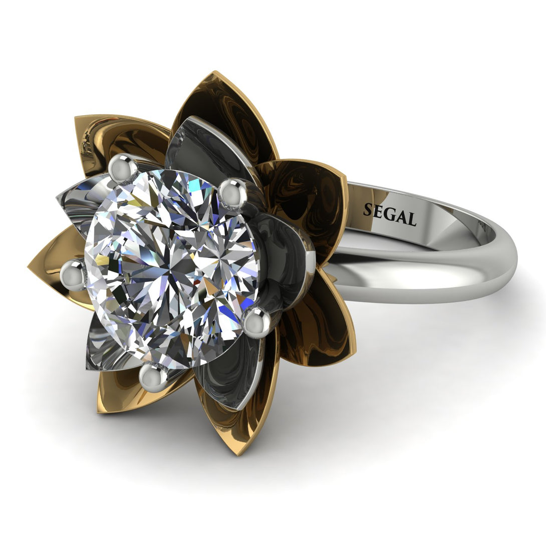 Solitaire Lotus Ring - Lotus no. 30