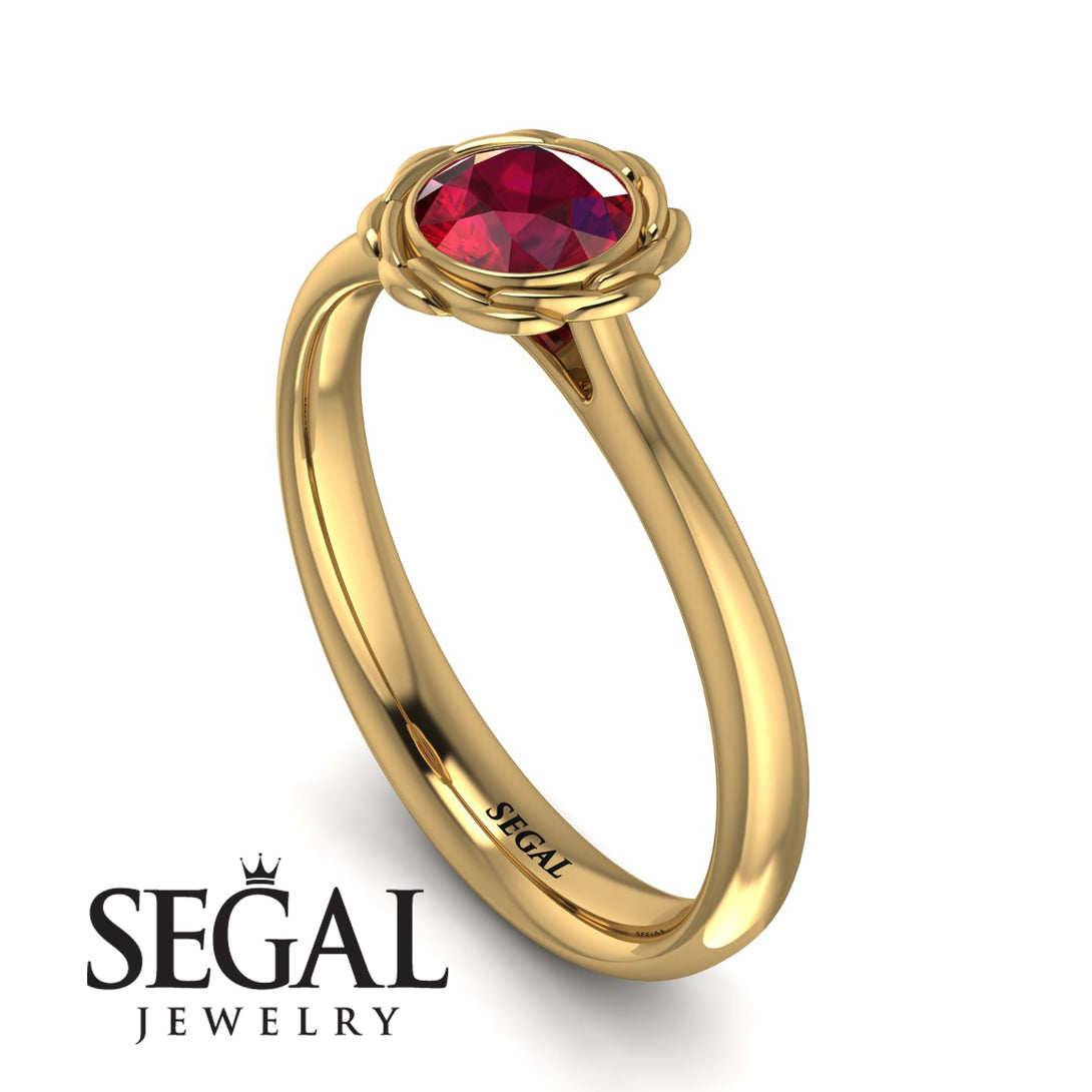 Solitaire Minimalist Ruby Ring - Eden No. 10