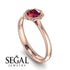 Solitaire Minimalist Ruby Ring - Eden No. 11