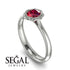 Solitaire Minimalist Ruby Ring - Eden No. 12