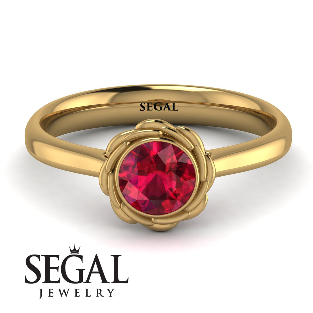 Solitaire Minimalist Ruby Ring - Eden No. 10