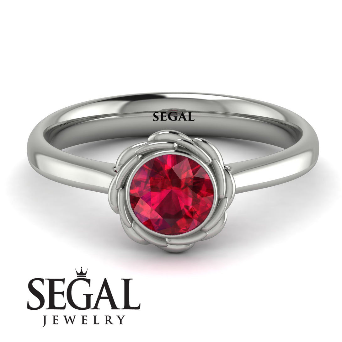 Solitaire Minimalist Ruby Ring - Eden No. 12