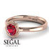 Solitaire Minimalist Ruby Ring - Eden No. 11