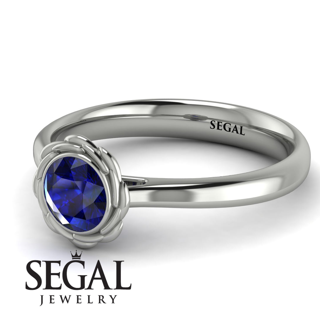 Solitaire Minimalist Sapphire Ring - Eden No. 15