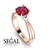 Solitaire Twist Shank Ruby Ring - Eleanor No. 11 image 6