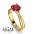 Solitaire Twist Shank Ruby Ring - Eleanor No. 10