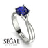 Solitaire Twist Shank Sapphire Ring - Eleanor No. 15