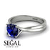 Solitaire Twist Shank Sapphire Ring - Eleanor No. 15
