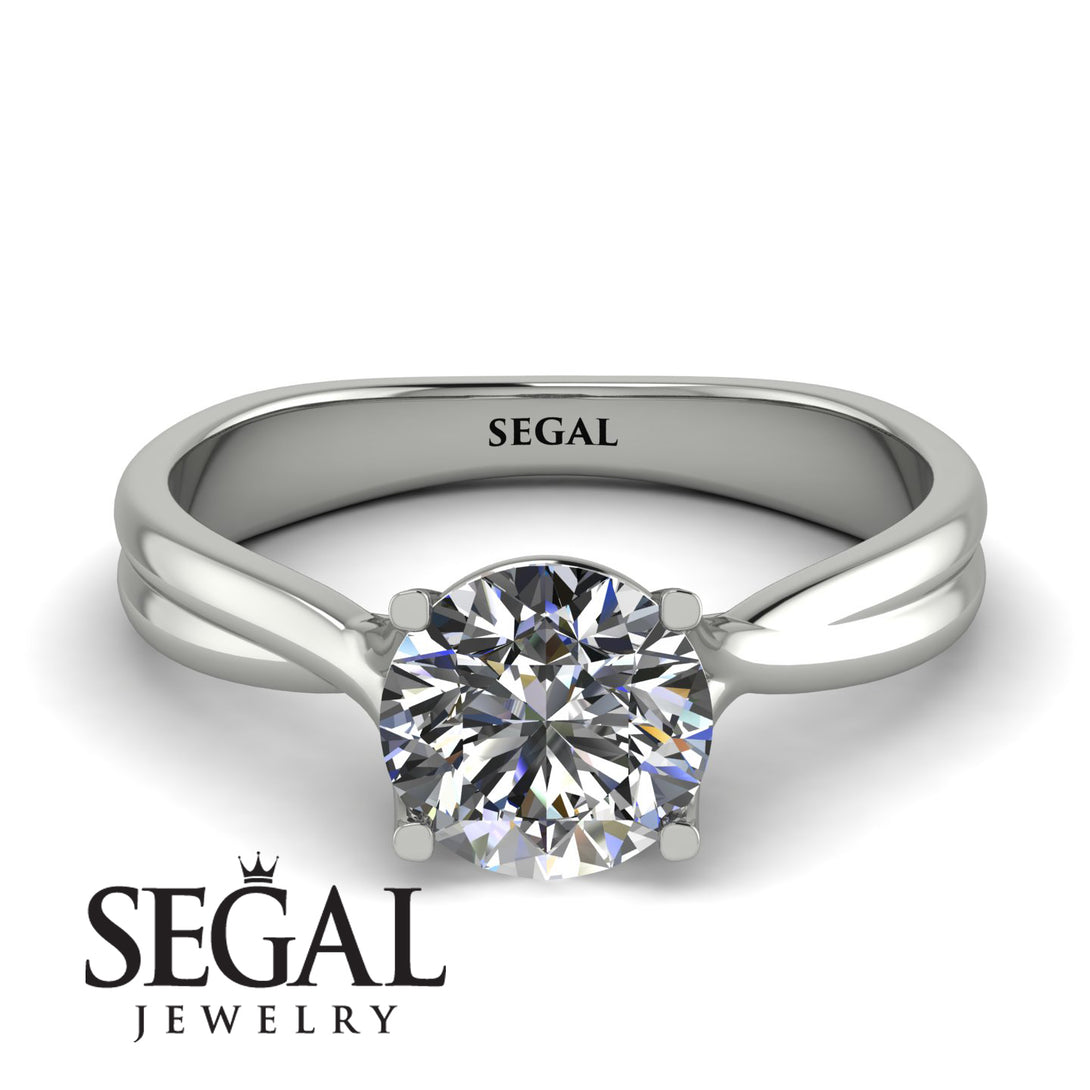 Solitaire Twist Shank Diamond Ring - Eleanor No. 3