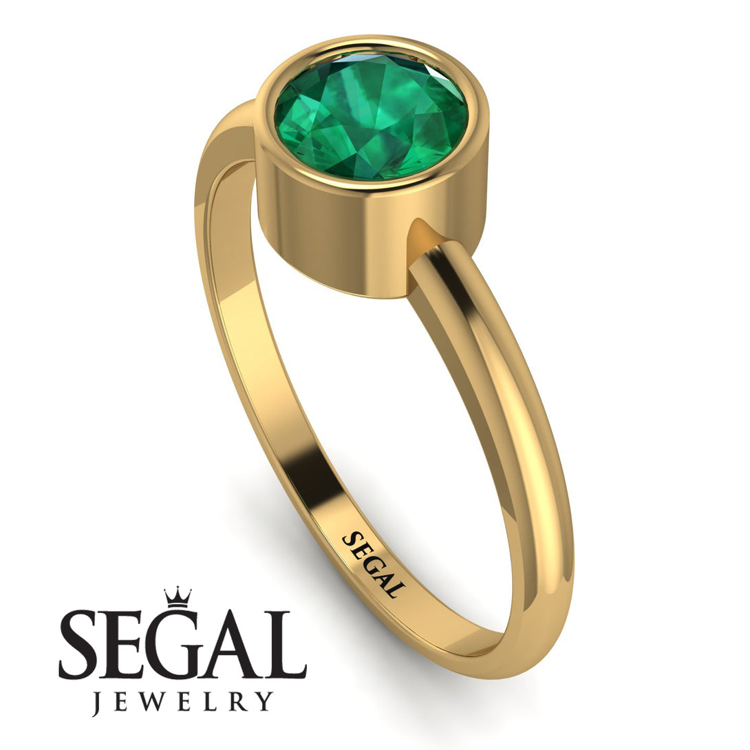Solitaire Bezel Emerald Ring - Emerson No. 4
