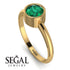 Solitaire Bezel Emerald Ring - Emerson No. 4