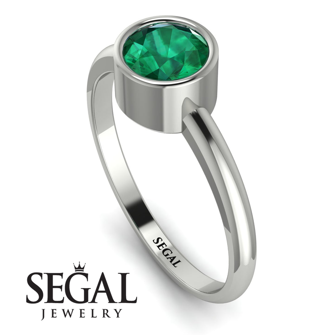 Solitaire Bezel Emerald Ring - Emerson No. 6