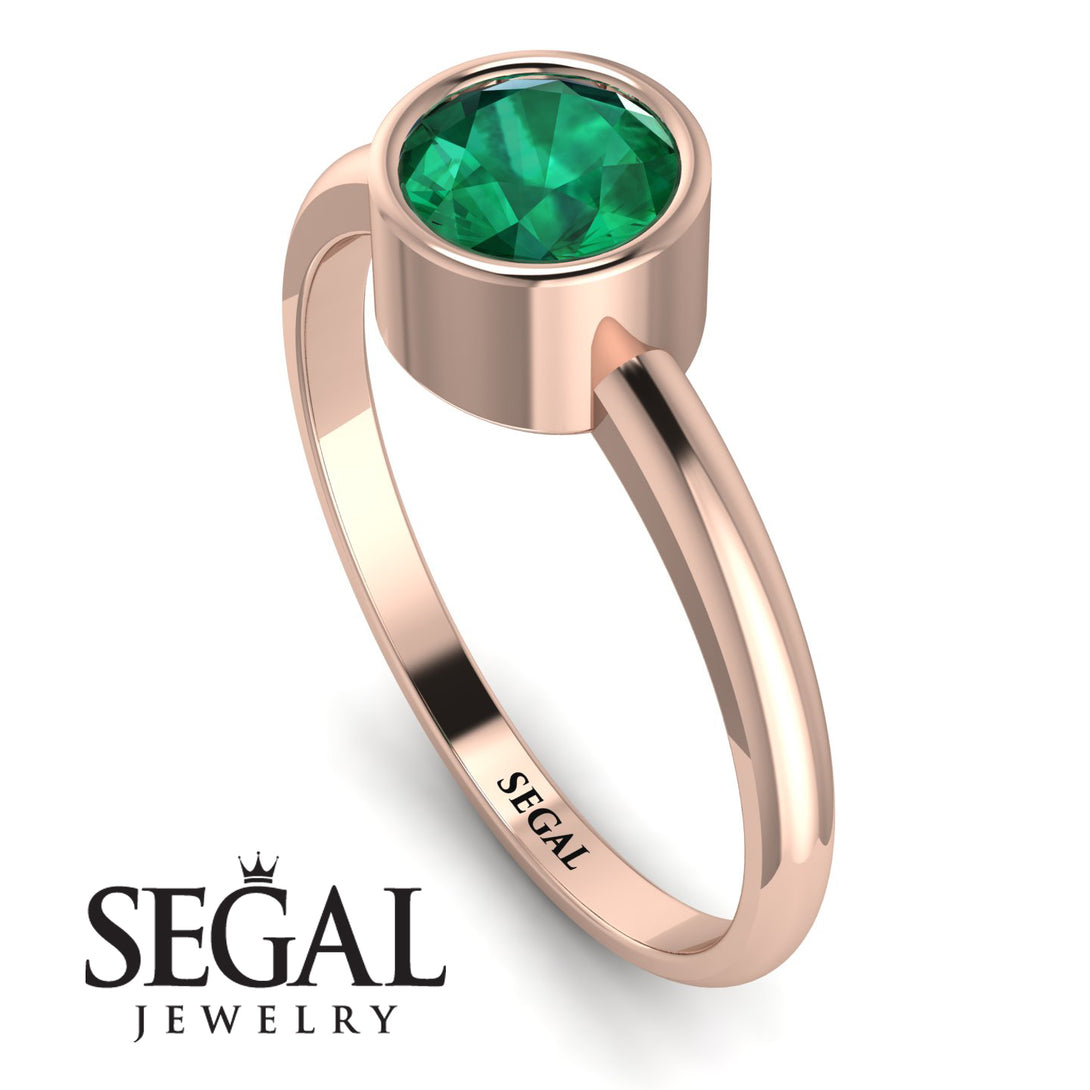 Solitaire Bezel Emerald Ring - Emerson No. 5