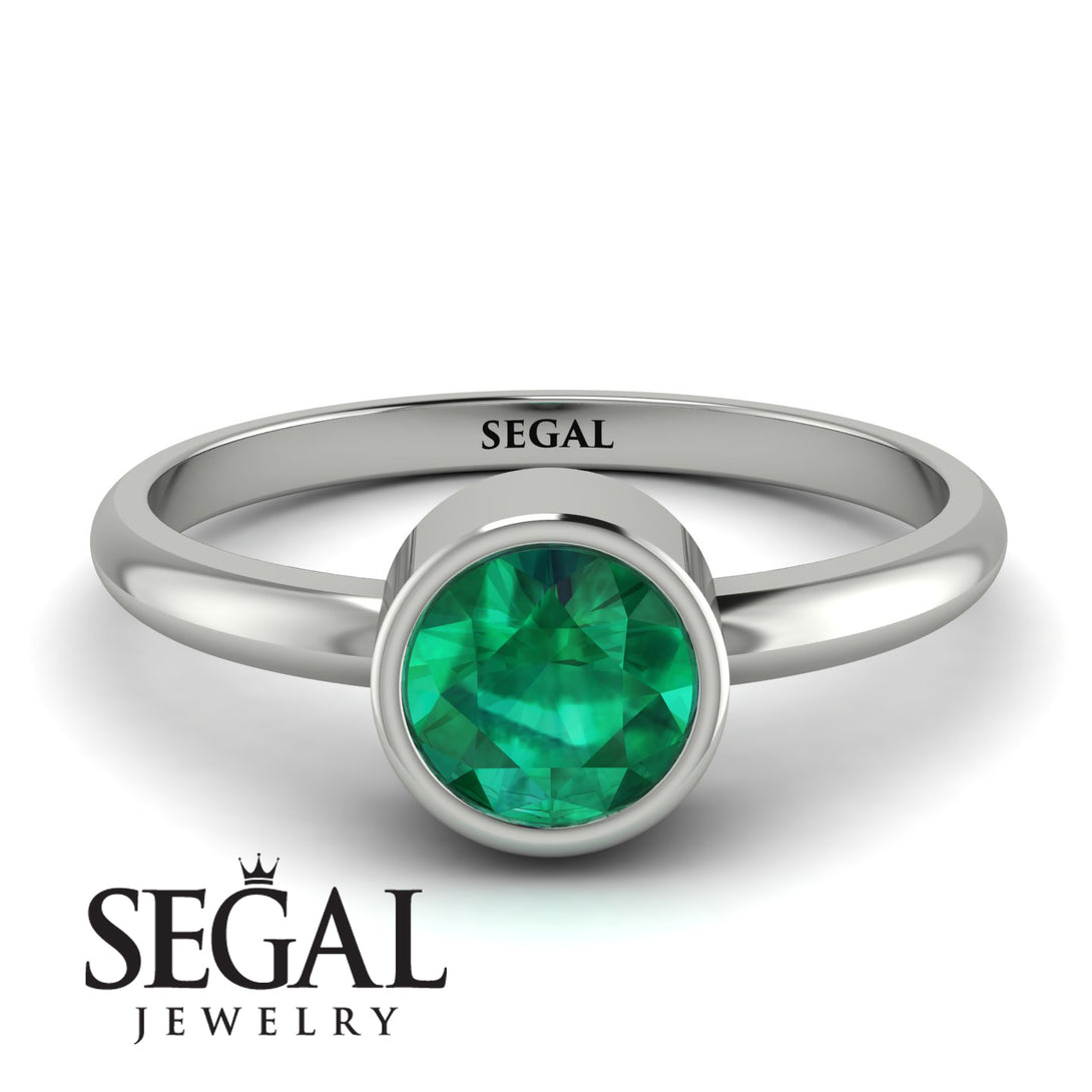 Solitaire Bezel Emerald Ring - Emerson No. 6
