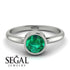 Solitaire Bezel Emerald Ring - Emerson No. 6