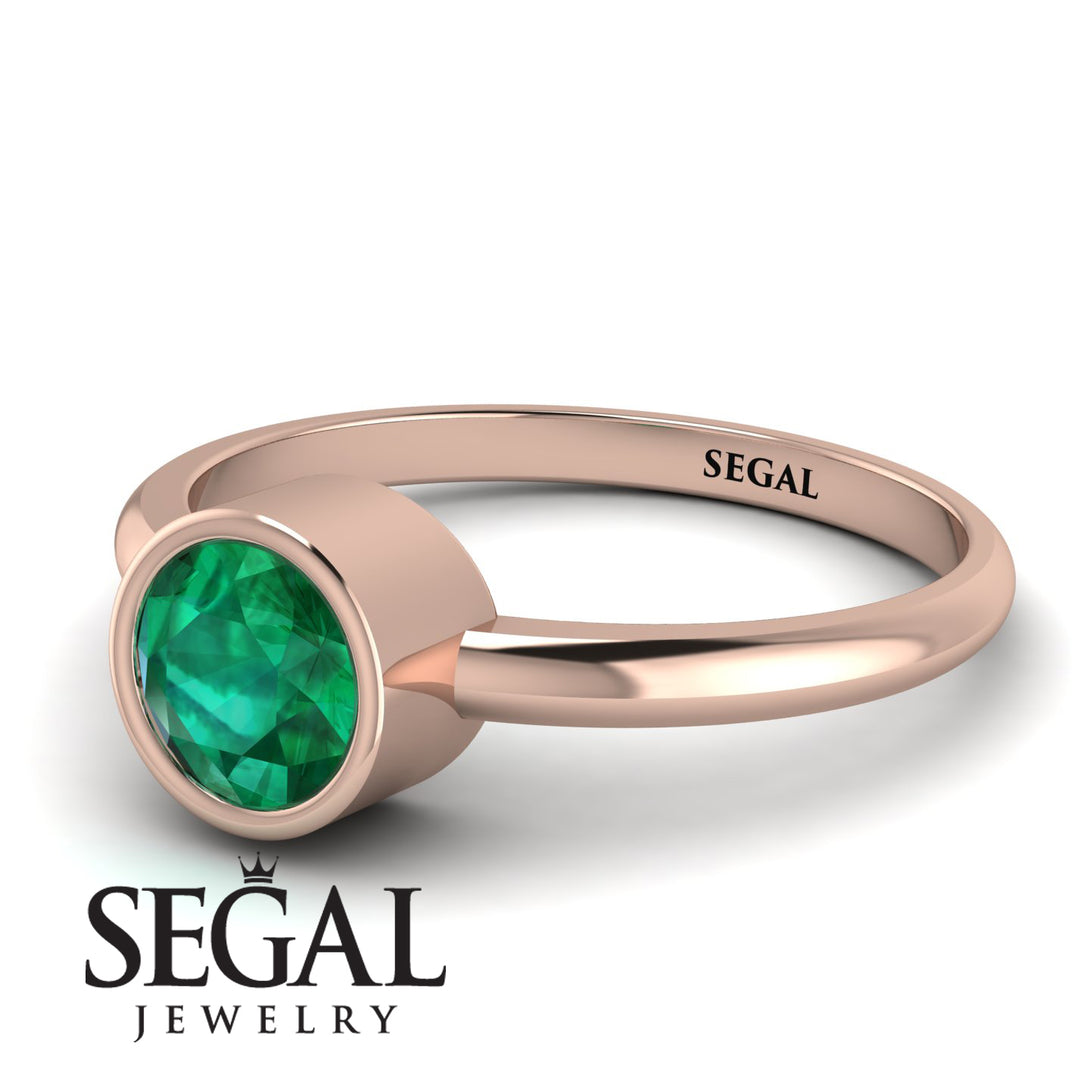 Solitaire Bezel Emerald Ring - Emerson No. 5