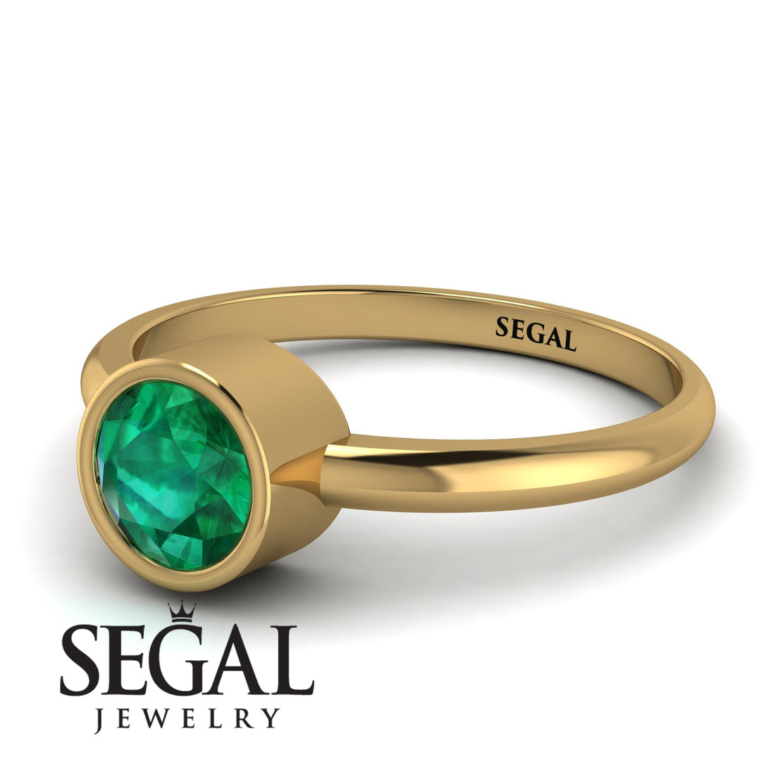 Solitaire Bezel Emerald Ring - Emerson No. 4