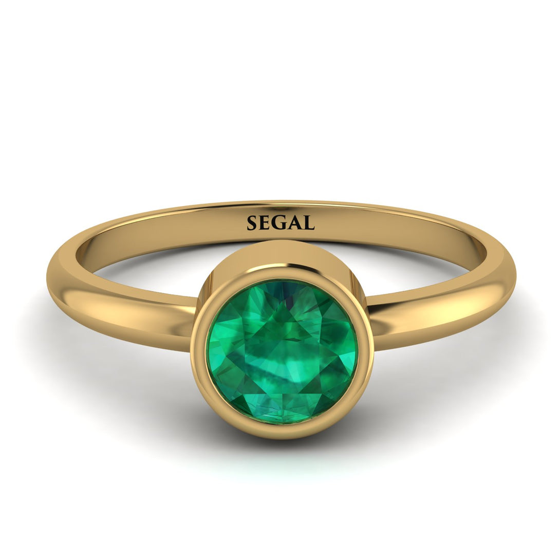 Solitaire Bezel Emerald Ring - Emerson No. 4