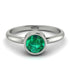 Solitaire Bezel Emerald Ring - Emerson No. 6