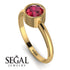 Solitaire Bezel Ruby Ring - Emerson No. 10