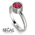 Solitaire Bezel Ruby Ring - Emerson No. 12