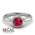 Solitaire Bezel Ruby Ring - Emerson No. 12