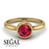 Solitaire Bezel Ruby Ring - Emerson No. 10
