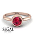 Solitaire Bezel Ruby Ring - Emerson No. 11