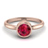 Solitaire Bezel Ruby Ring - Emerson No. 11