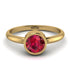 Solitaire Bezel Ruby Ring - Emerson No. 10