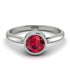Solitaire Bezel Ruby Ring - Emerson No. 12
