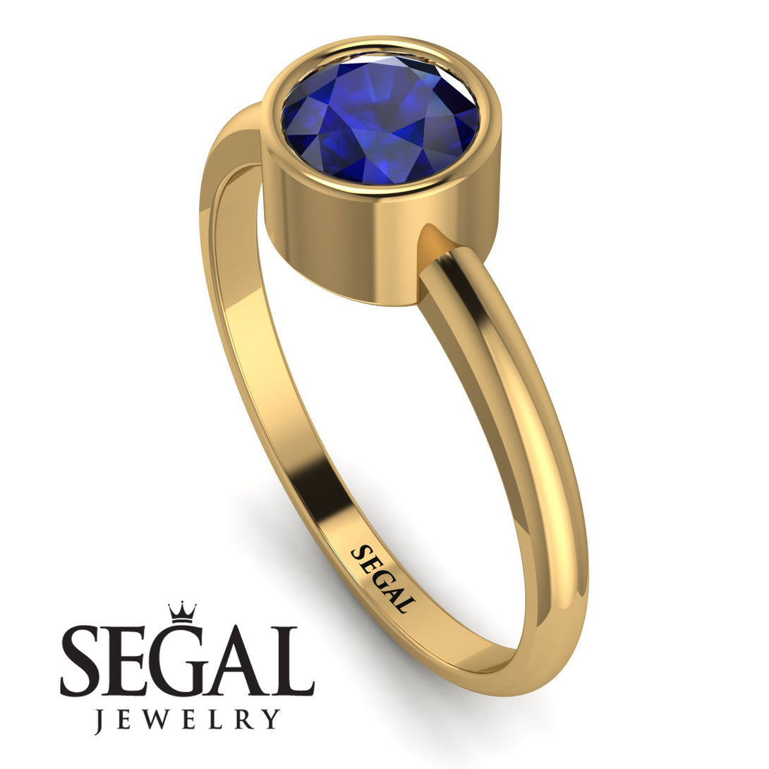 Solitaire Bezel Sapphire Ring - Emerson No. 13