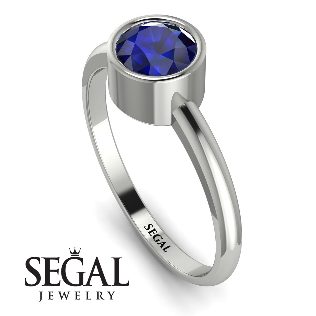 Solitaire Bezel Sapphire Ring - Emerson No. 15