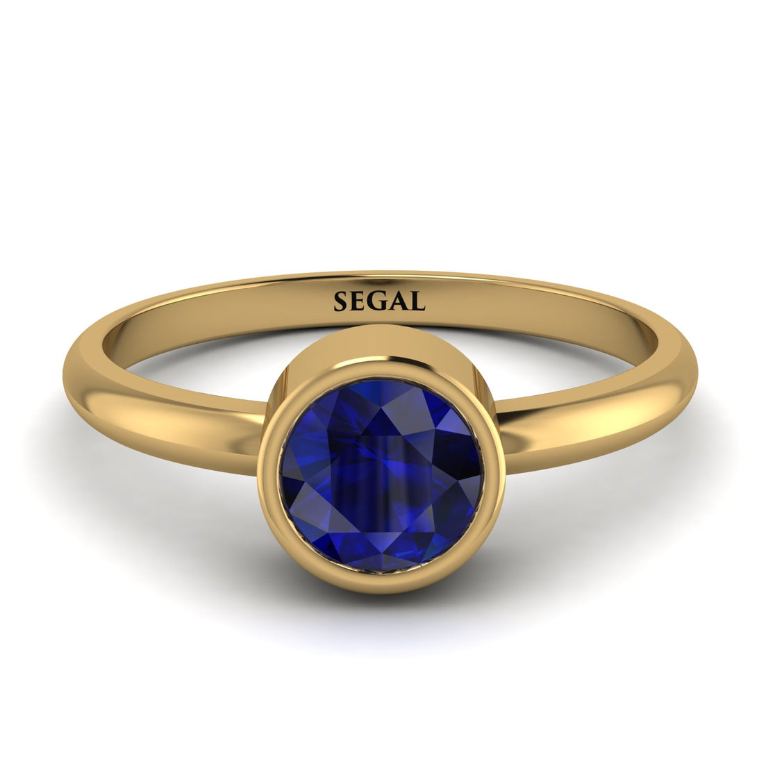 Solitaire Bezel Sapphire Ring - Emerson No. 13