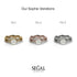 Unique Wedding Ring Sets Painter's Muse Bridal Set Diamond - Sophie no. 3