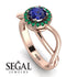 Split Shank Halo Sapphire Engagement Ring - Adriana No. 29 image 10