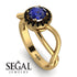 Split Shank Halo Sapphire Engagement Ring - Adriana No. 43 image 10