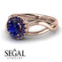 Split Shank Halo Sapphire Engagement Ring - Adriana No. 74 image 3