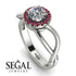 Split Shank Halo Diamond Engagement Ring - Adriana No. 48