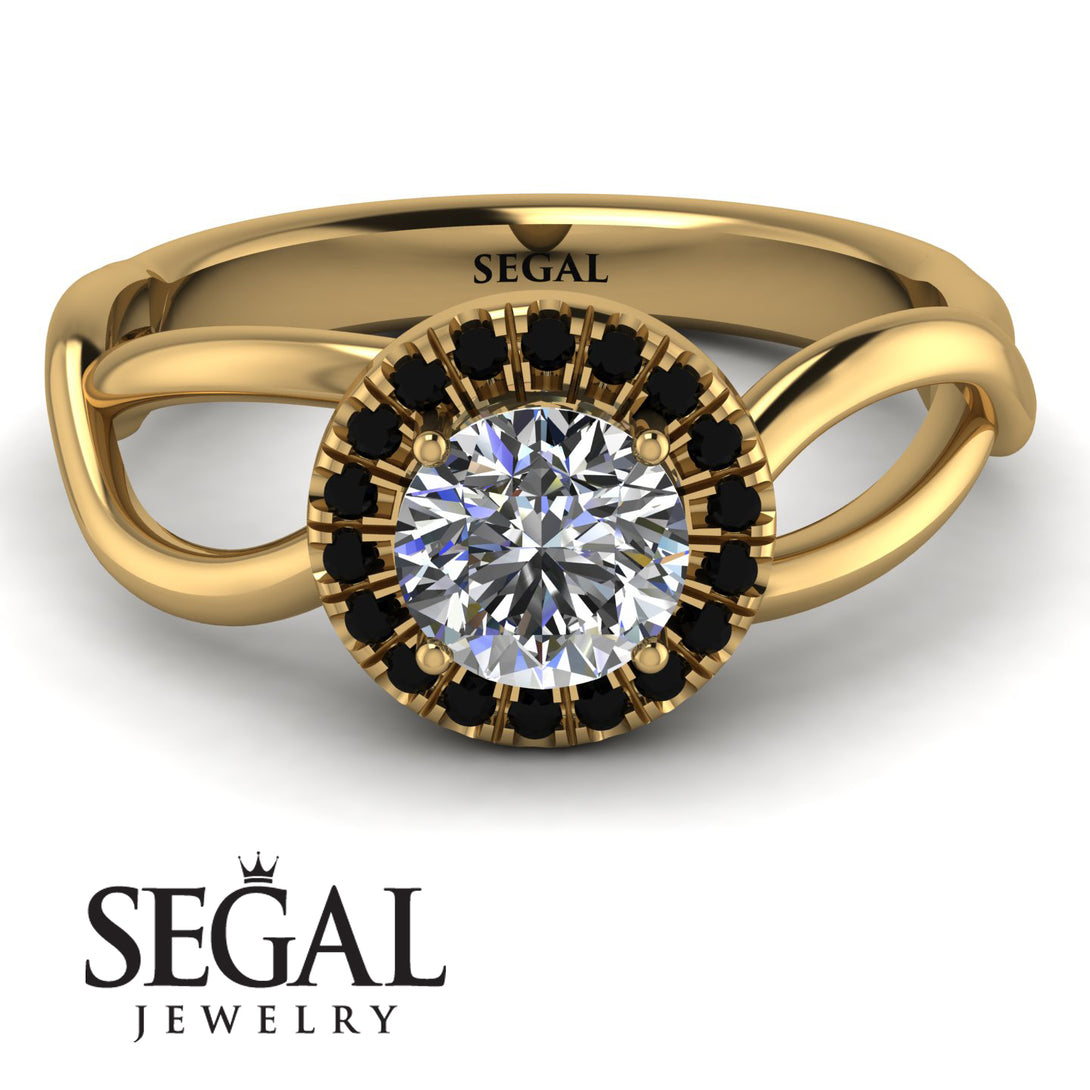 Split Shank Halo Diamond Engagement Ring - Adriana No. 31