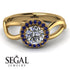 Split Shank Halo Diamond Engagement Ring - Adriana No. 61